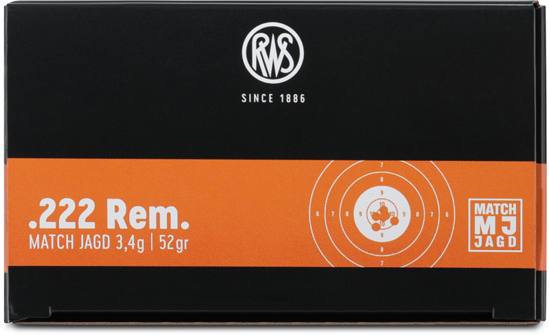 RWS .222 REM  MJ 3,4g/52grs.
