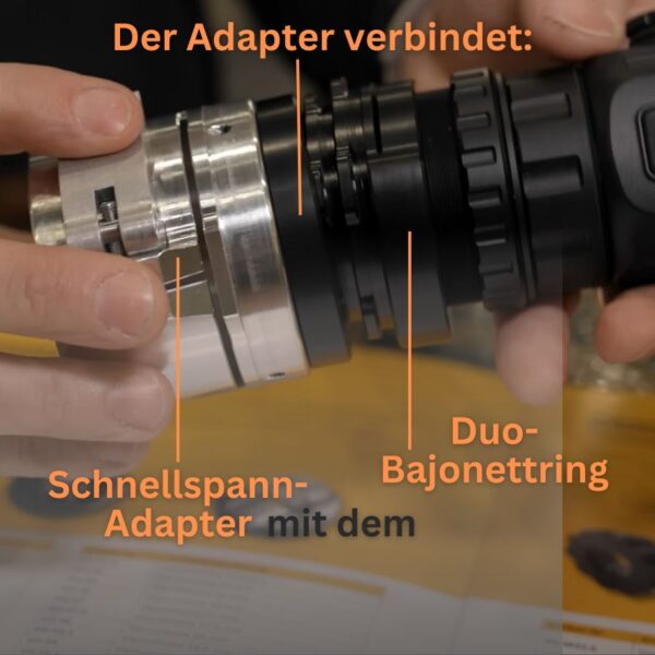 Adapter von Duo-Verbinder auf Advanced Schnellspann Adapter (Präzise Jagen)