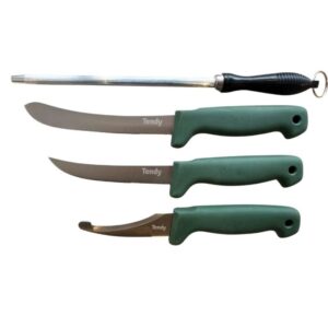 Tendy Messer Schlachtset 3-tlg.Grün | Metzger Messer